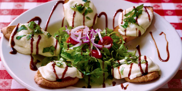 plate of bruschetta